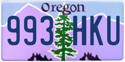 OR license plate 993HKU