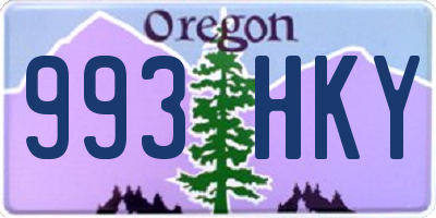 OR license plate 993HKY