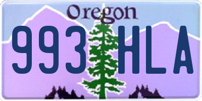 OR license plate 993HLA