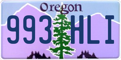 OR license plate 993HLI