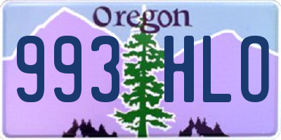 OR license plate 993HLO