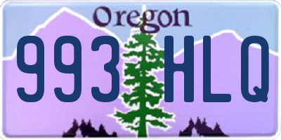 OR license plate 993HLQ