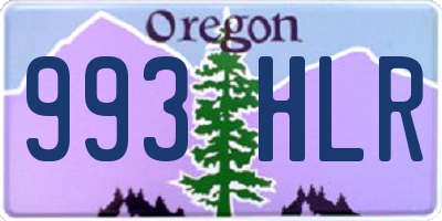 OR license plate 993HLR