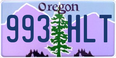 OR license plate 993HLT