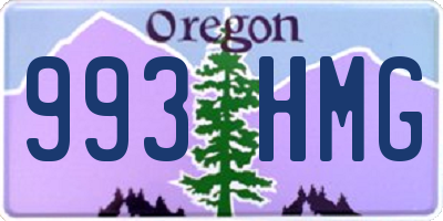 OR license plate 993HMG