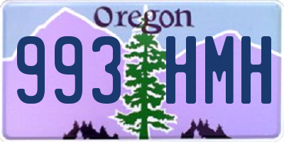 OR license plate 993HMH