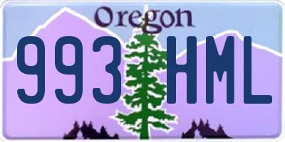 OR license plate 993HML