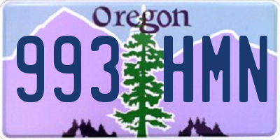 OR license plate 993HMN