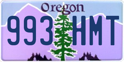 OR license plate 993HMT