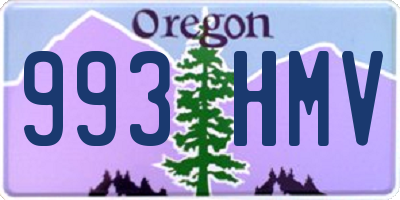 OR license plate 993HMV