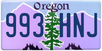 OR license plate 993HNJ