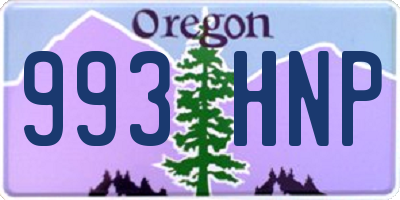 OR license plate 993HNP