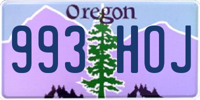 OR license plate 993HOJ