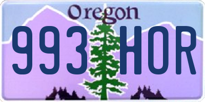 OR license plate 993HOR