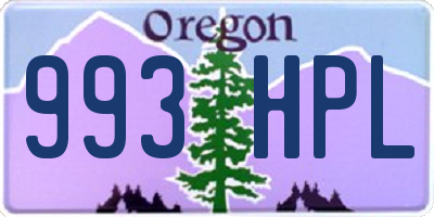 OR license plate 993HPL