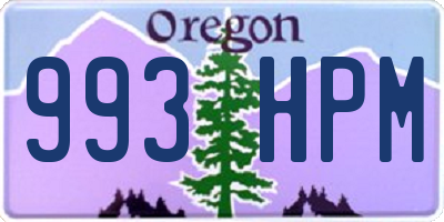 OR license plate 993HPM