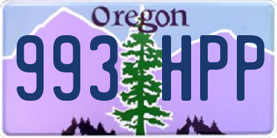 OR license plate 993HPP