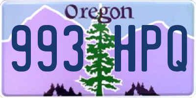 OR license plate 993HPQ