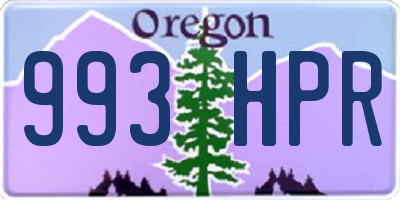 OR license plate 993HPR