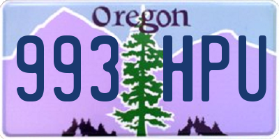 OR license plate 993HPU