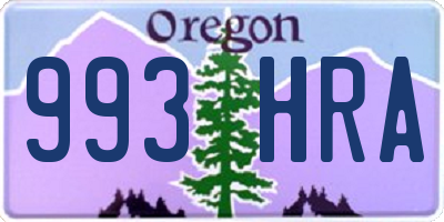 OR license plate 993HRA