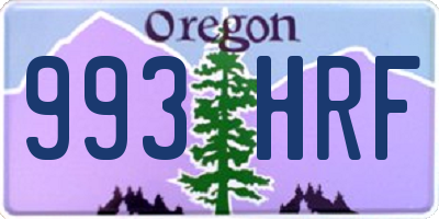 OR license plate 993HRF