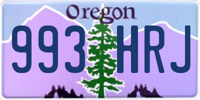 OR license plate 993HRJ