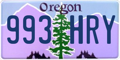 OR license plate 993HRY