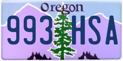 OR license plate 993HSA