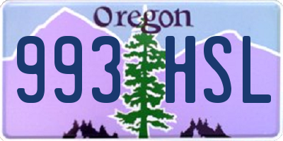 OR license plate 993HSL