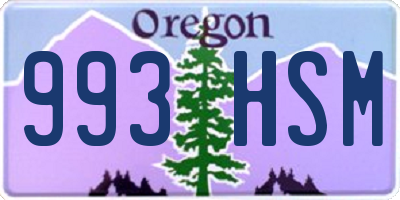 OR license plate 993HSM