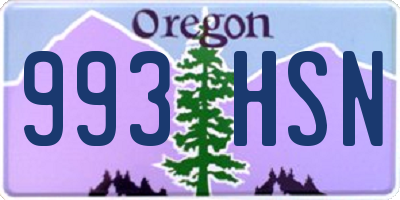 OR license plate 993HSN