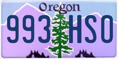 OR license plate 993HSO