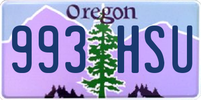 OR license plate 993HSU