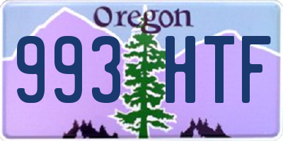 OR license plate 993HTF