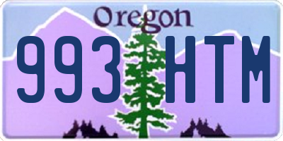 OR license plate 993HTM