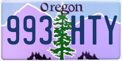 OR license plate 993HTY