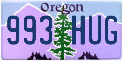 OR license plate 993HUG