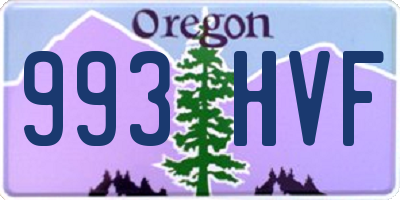OR license plate 993HVF