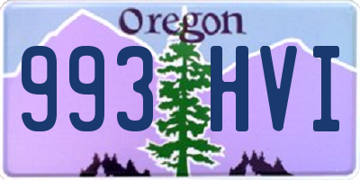 OR license plate 993HVI