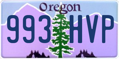 OR license plate 993HVP