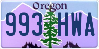 OR license plate 993HWA