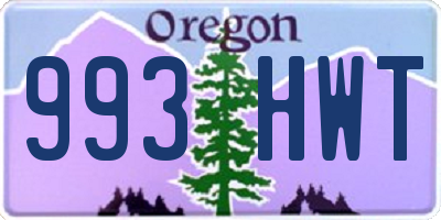 OR license plate 993HWT