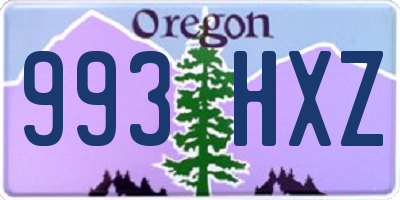 OR license plate 993HXZ