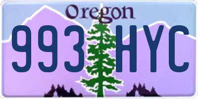 OR license plate 993HYC