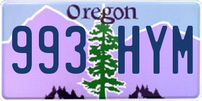 OR license plate 993HYM