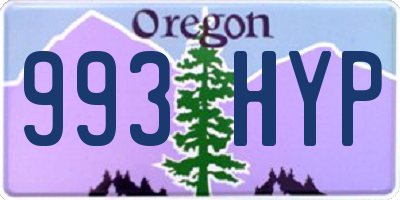 OR license plate 993HYP