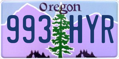 OR license plate 993HYR