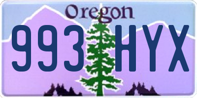 OR license plate 993HYX