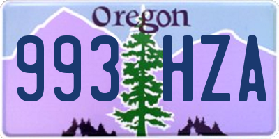 OR license plate 993HZA